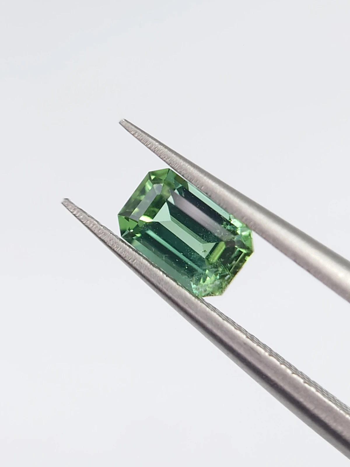 0.58ct Natural Mint Green Tourmaline in Emerald Cut from Afghanistan — view 1