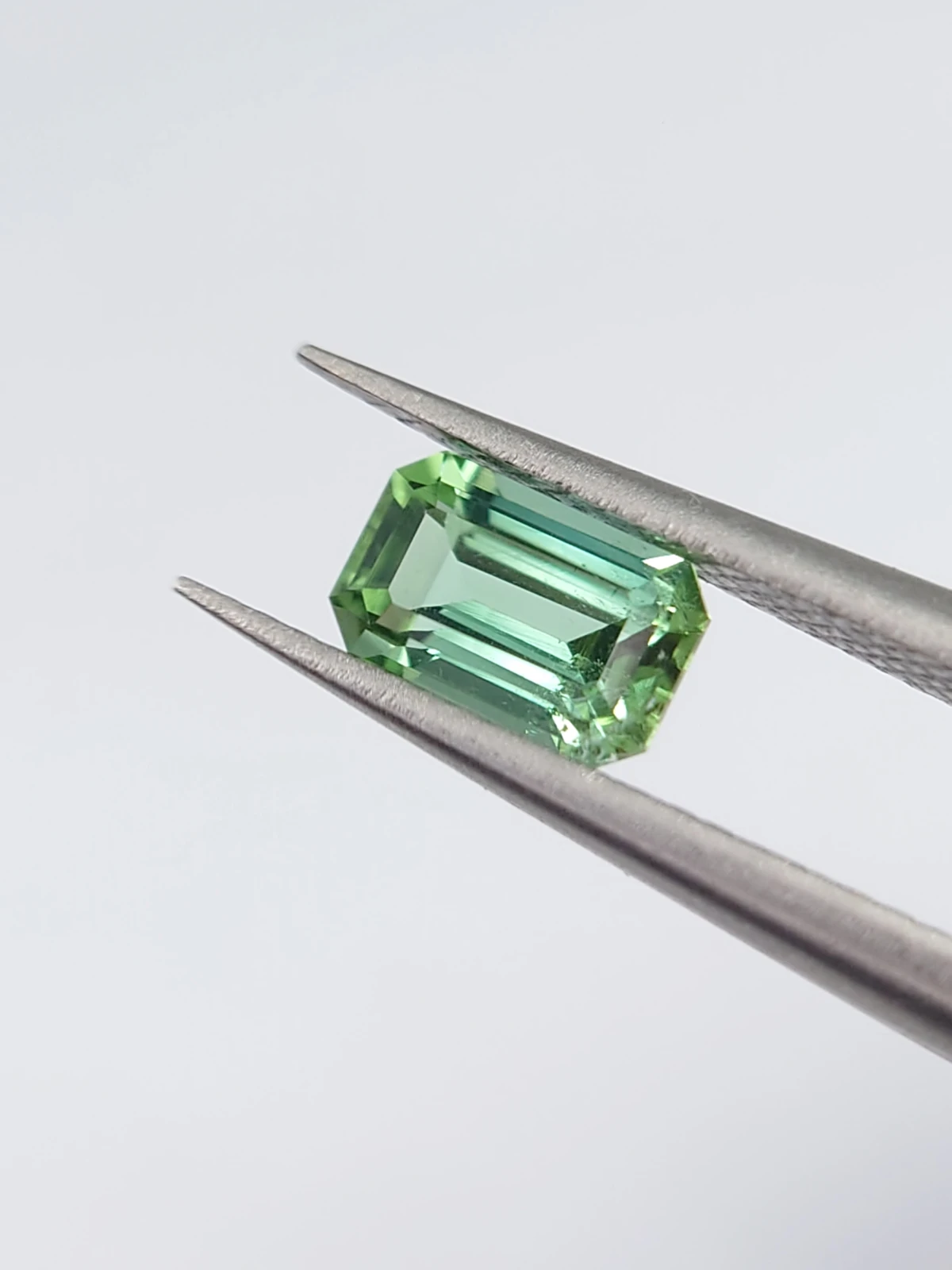 0.58ct Natural Mint Green Tourmaline in Emerald Cut from Afghanistan — view 2