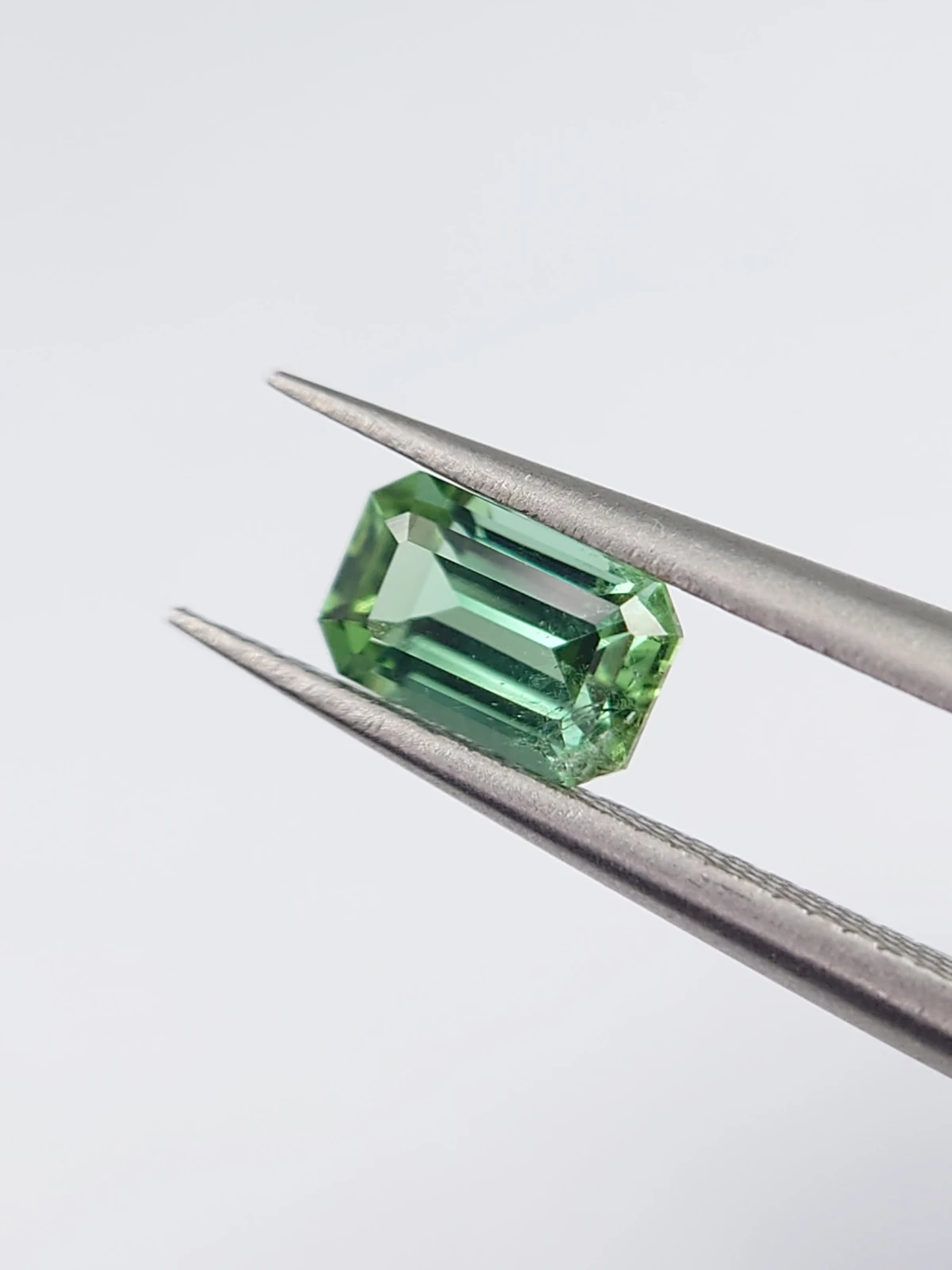 0.58ct Natural Mint Green Tourmaline in Emerald Cut from Afghanistan — view 3