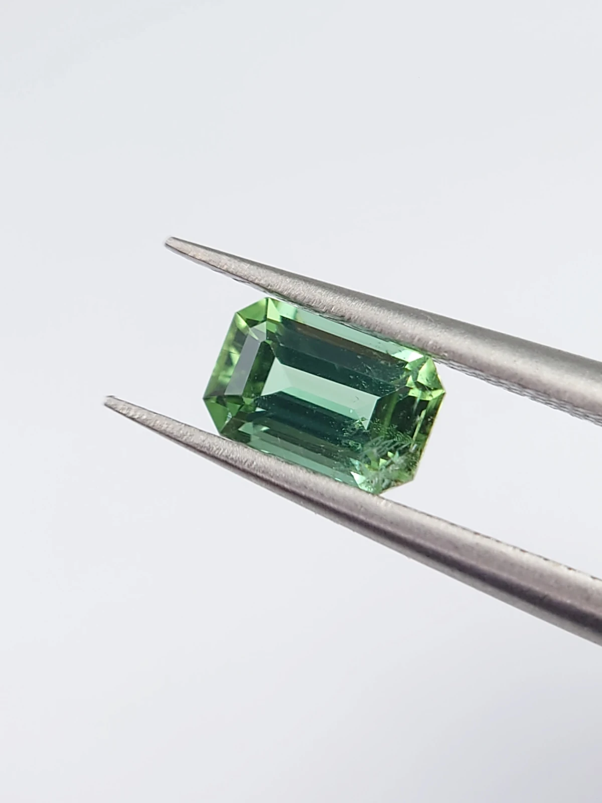 0.58ct Natural Mint Green Tourmaline in Emerald Cut from Afghanistan — view 4