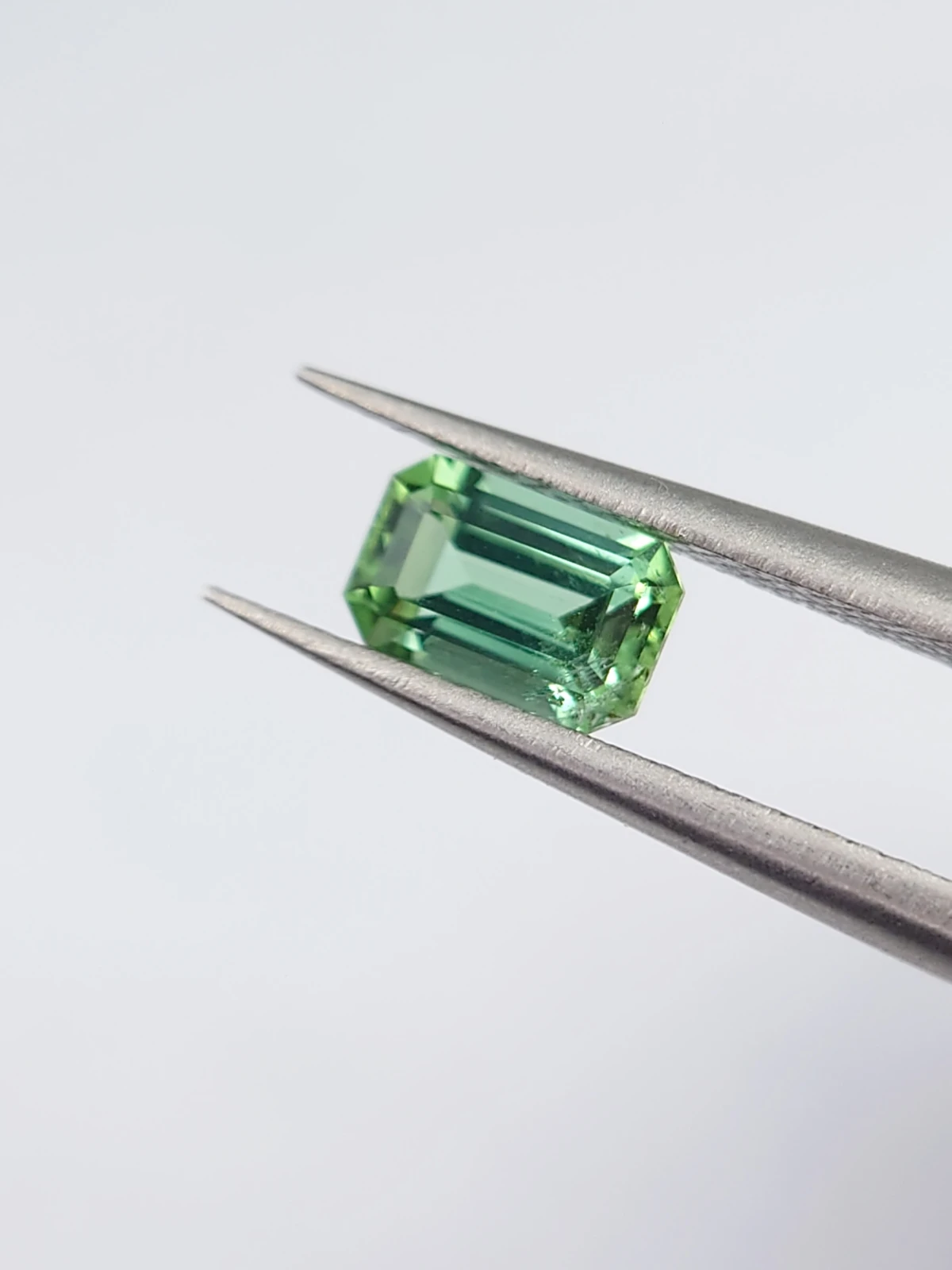 0.58ct Natural Mint Green Tourmaline in Emerald Cut from Afghanistan — view 5