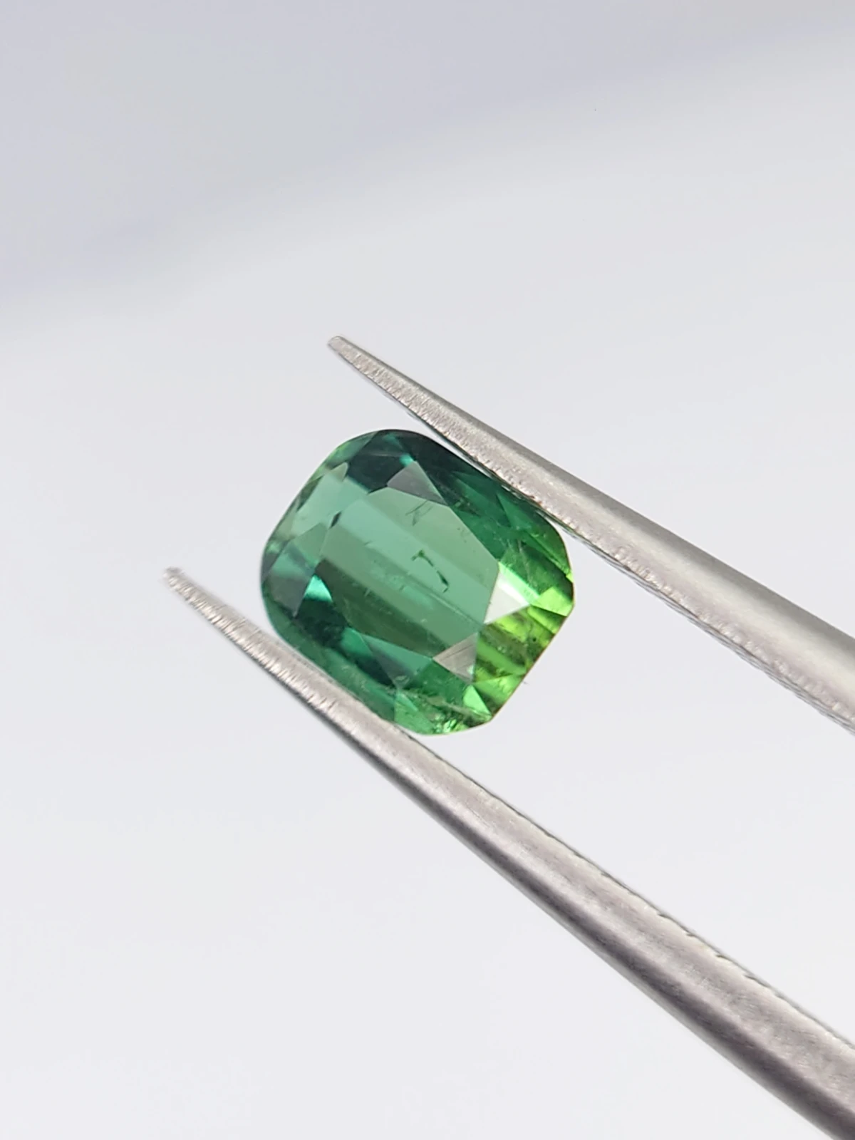 0.76ct Natural Bluish Green Cushion Cut Tourmaline from Afghanistan — view 1