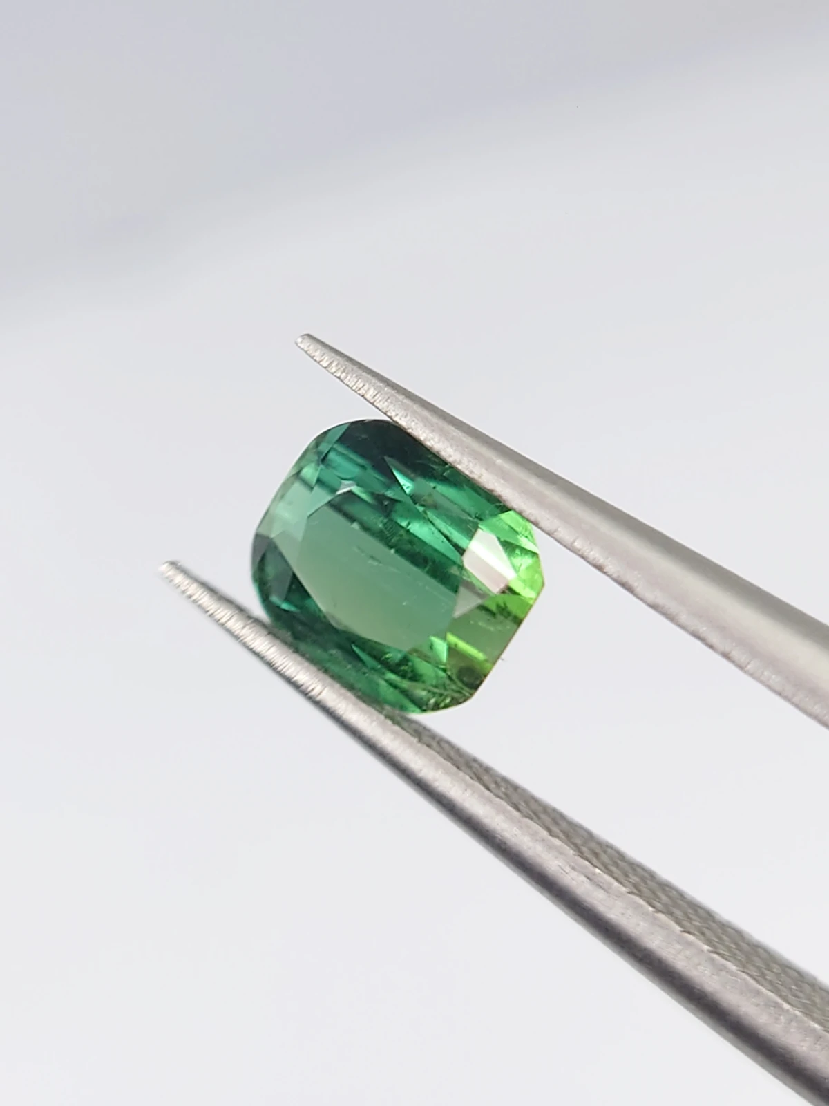 0.76ct Natural Bluish Green Cushion Cut Tourmaline from Afghanistan — view 2
