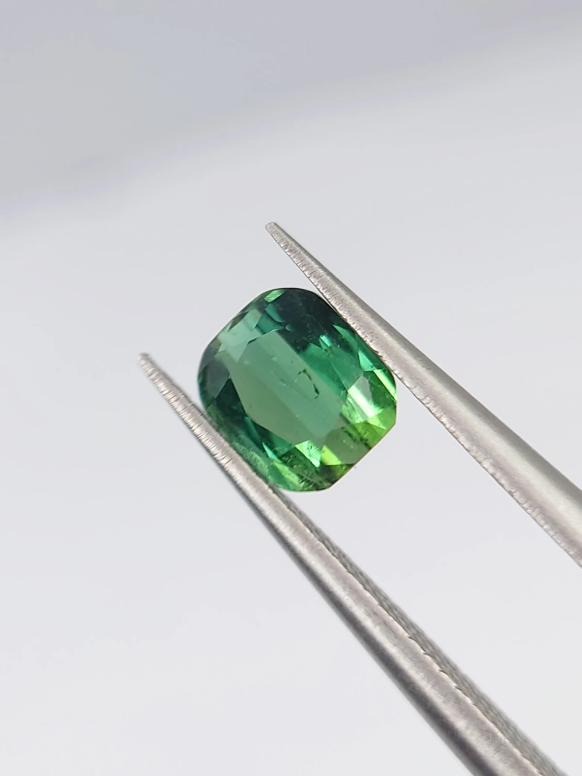 0.76ct Natural Bluish Green Cushion Cut Tourmaline from Afghanistan — view 3