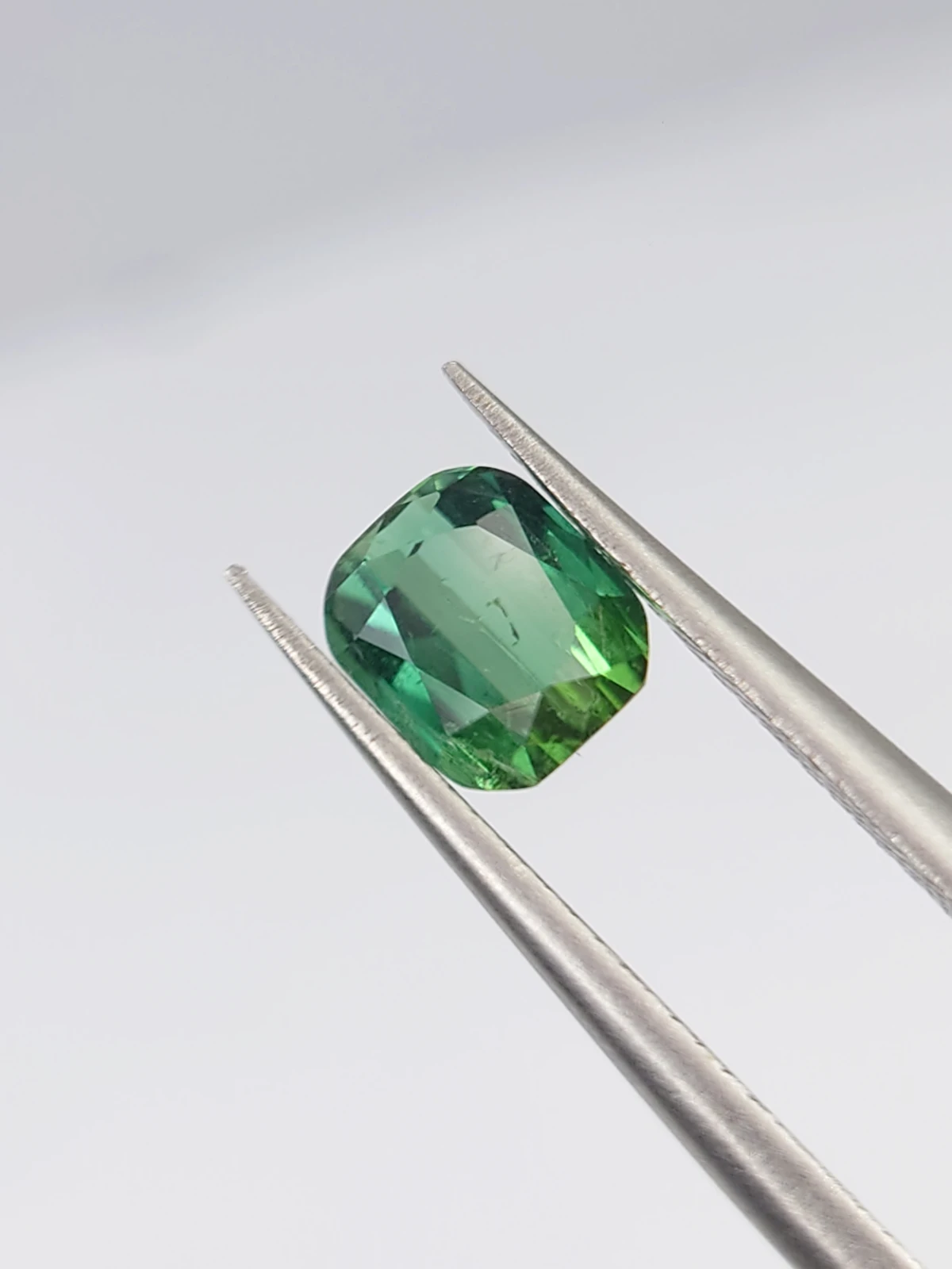 0.76ct Natural Bluish Green Cushion Cut Tourmaline from Afghanistan — view 4