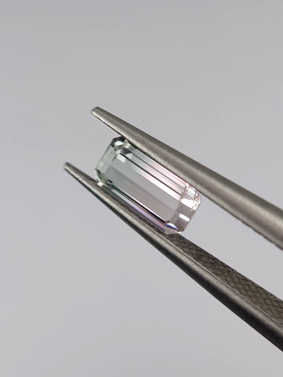 0.53ct Natural Bicolor Tourmaline from Afghanistan in Emerald Cut — view 2