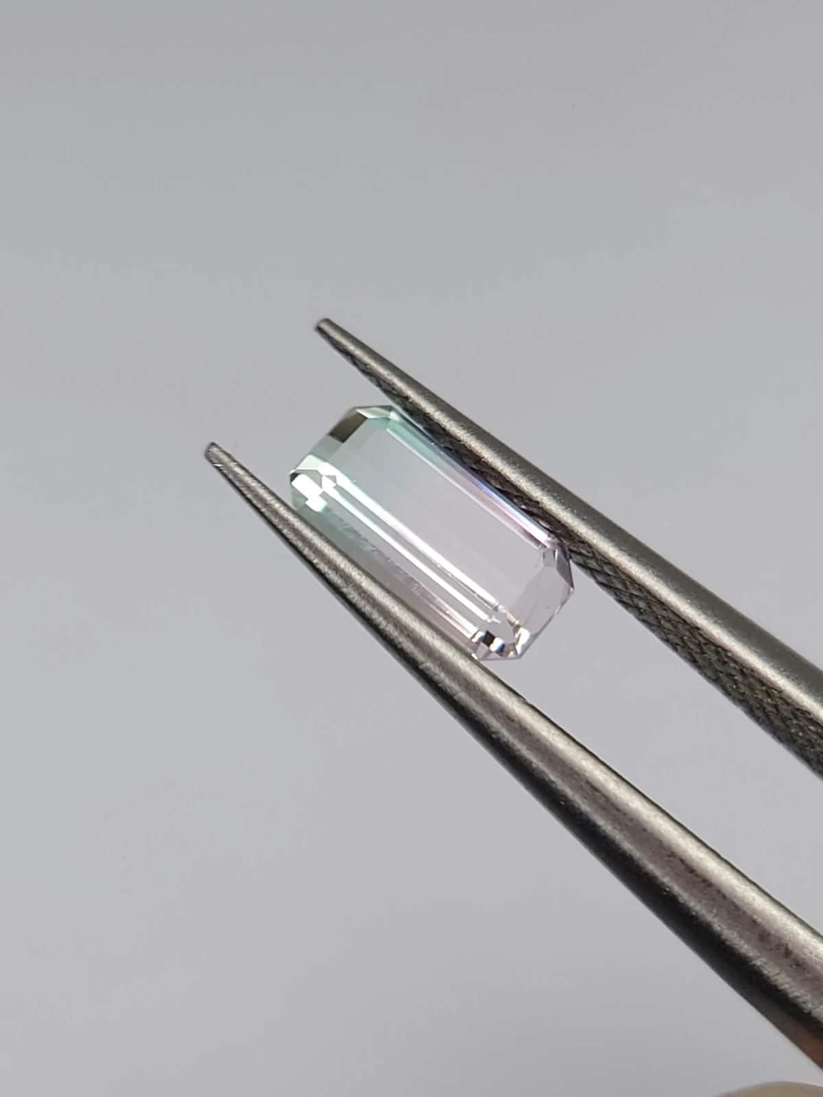 0.53ct Natural Bicolor Tourmaline from Afghanistan in Emerald Cut — view 3