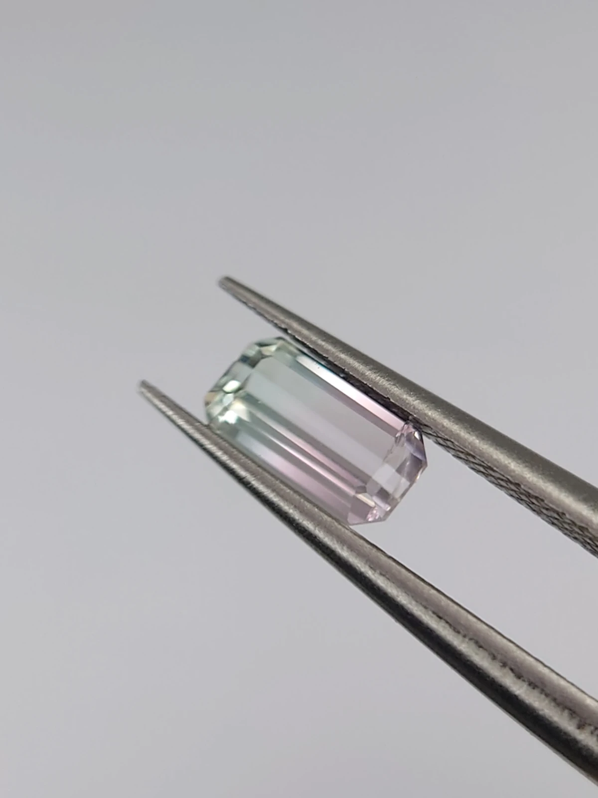 0.53ct Natural Bicolor Tourmaline from Afghanistan in Emerald Cut — view 4