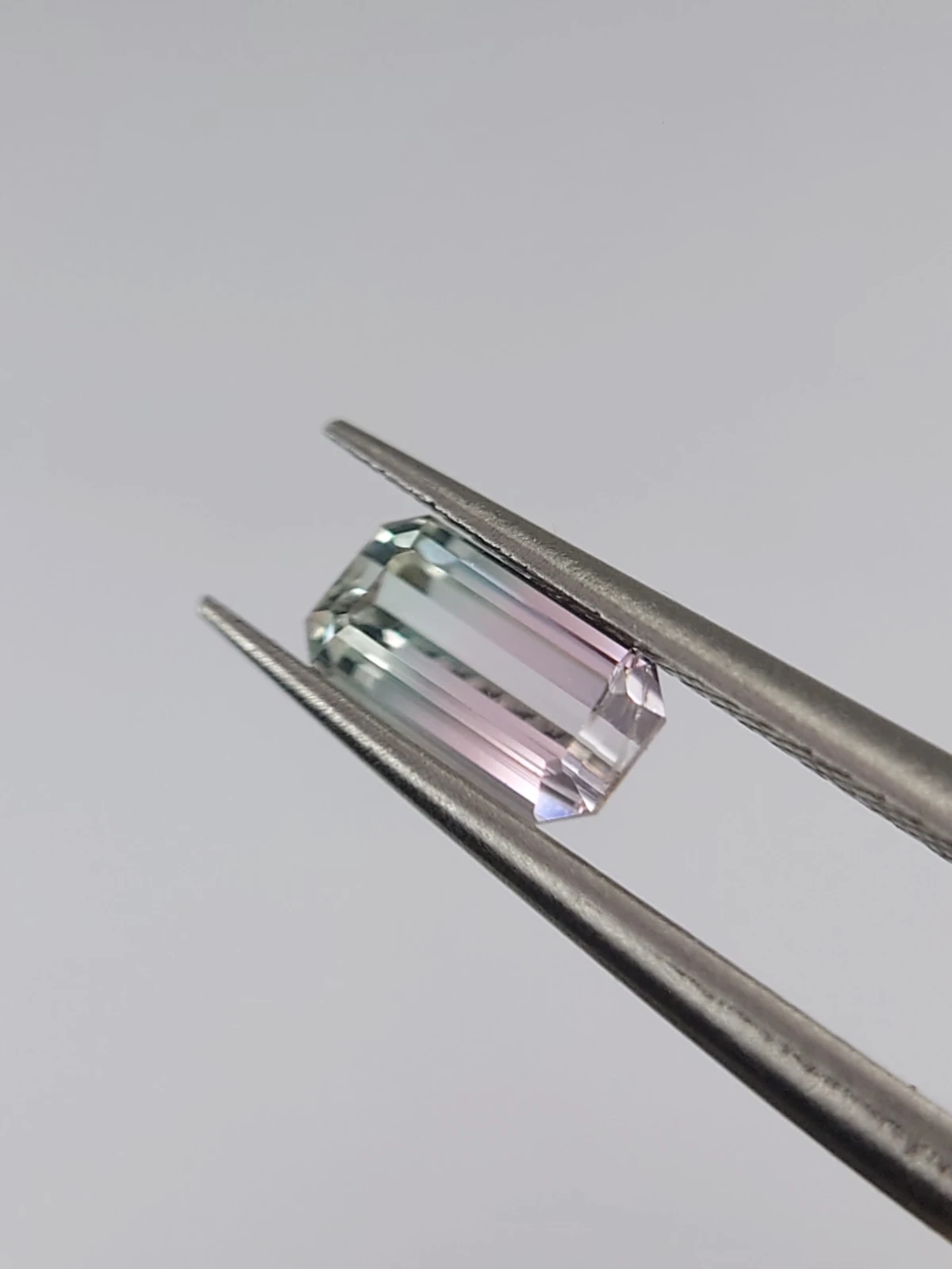 0.53ct Natural Bicolor Tourmaline from Afghanistan in Emerald Cut — view 5