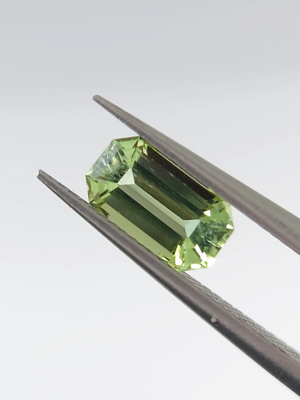 1ct Emerald Cut Natural Mint Green Tourmaline from Afghanistan — view 1