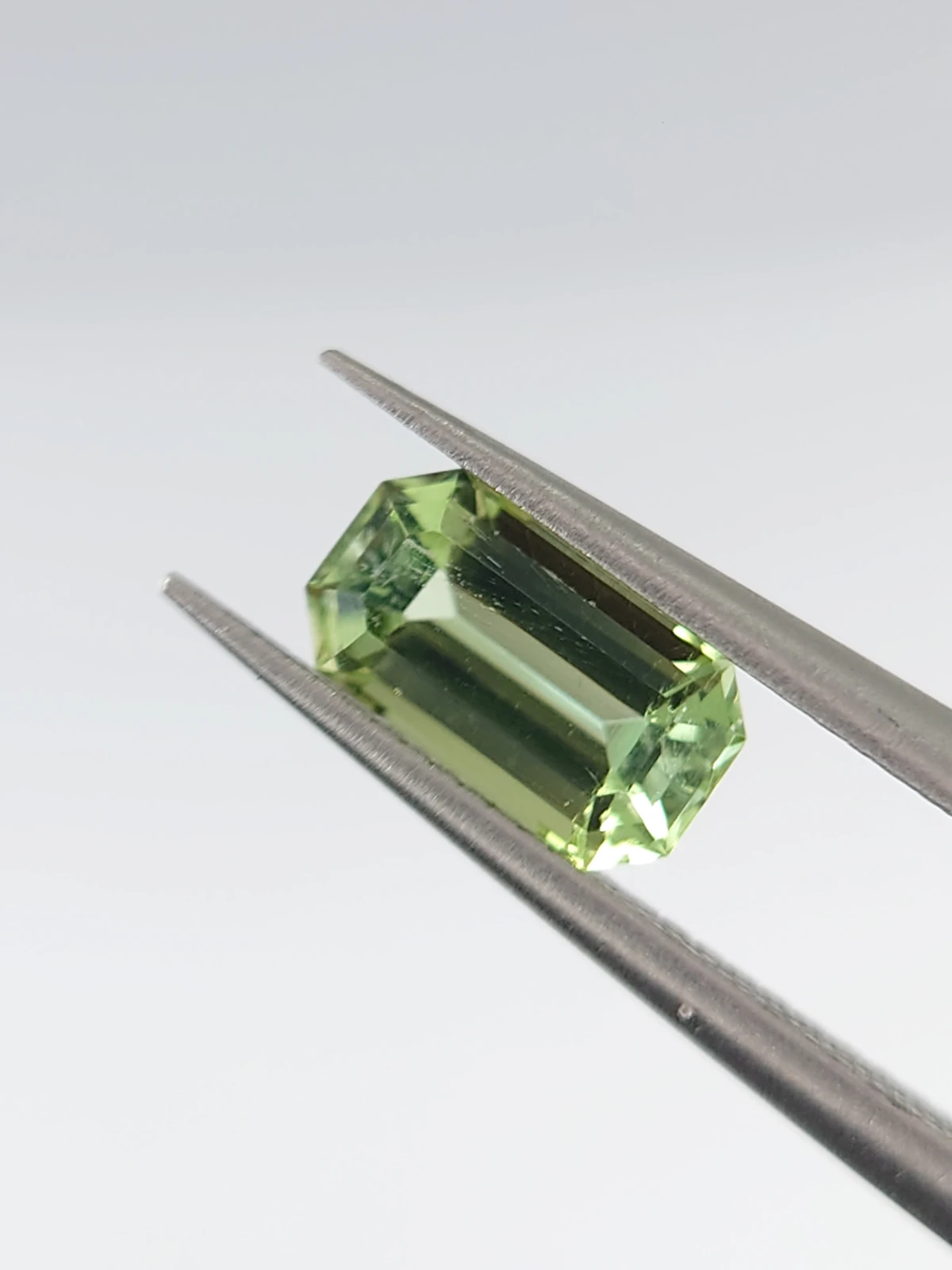 1ct Emerald Cut Natural Mint Green Tourmaline from Afghanistan — view 2