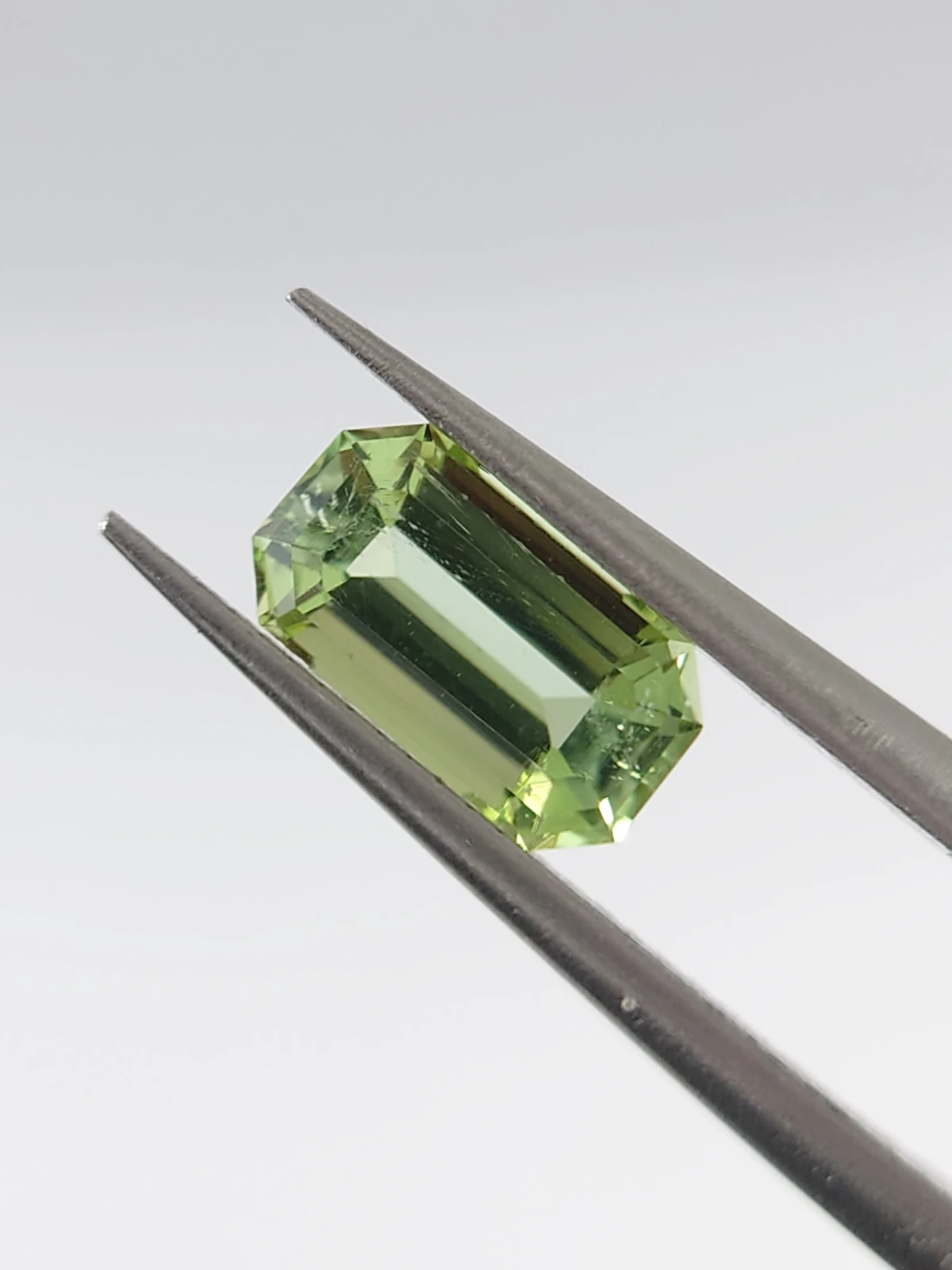 1ct Emerald Cut Natural Mint Green Tourmaline from Afghanistan — view 3