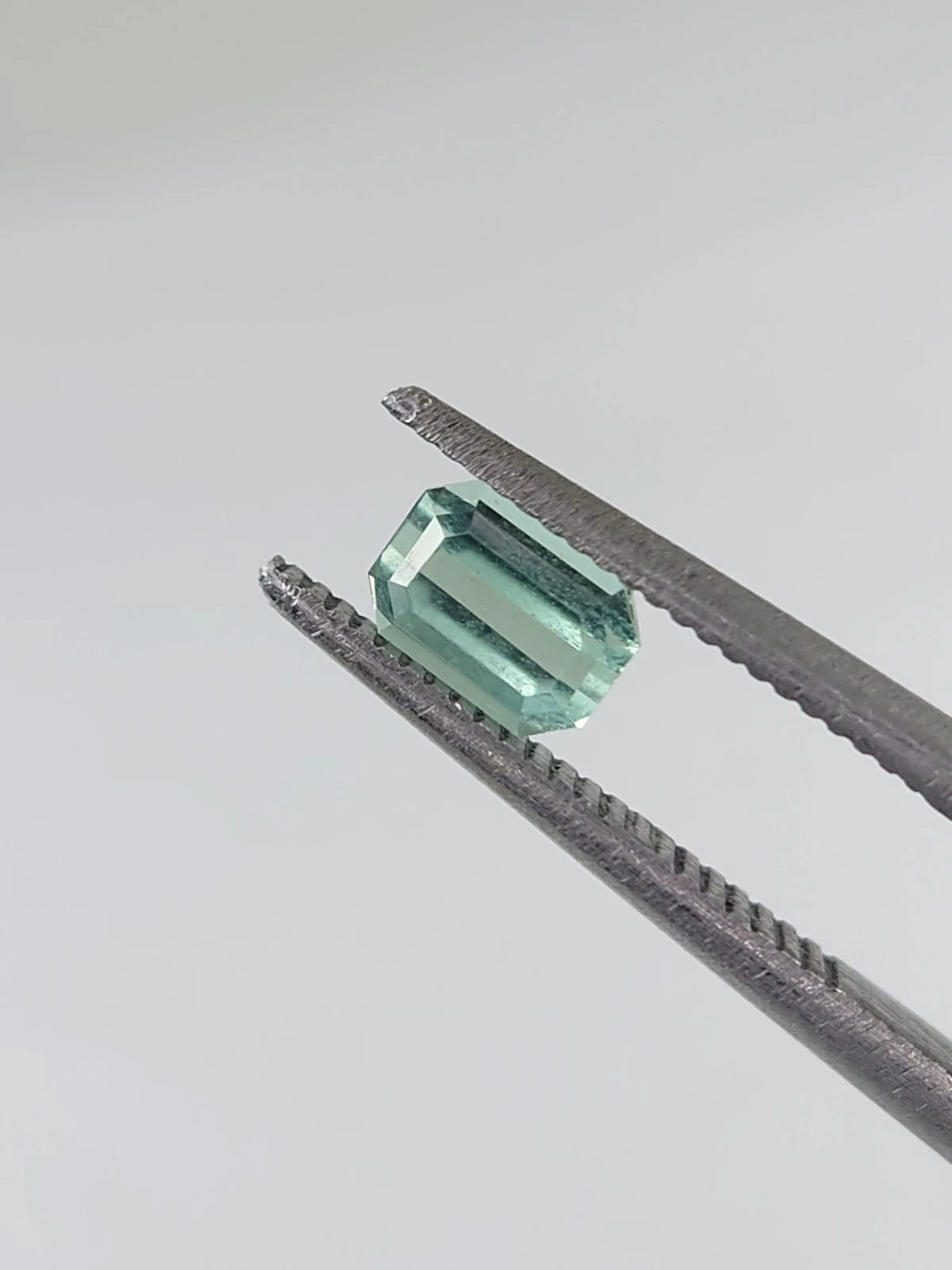 0.48ct Natural Octagon Faceted Neon Green Tourmaline from Afghanistan — view 4