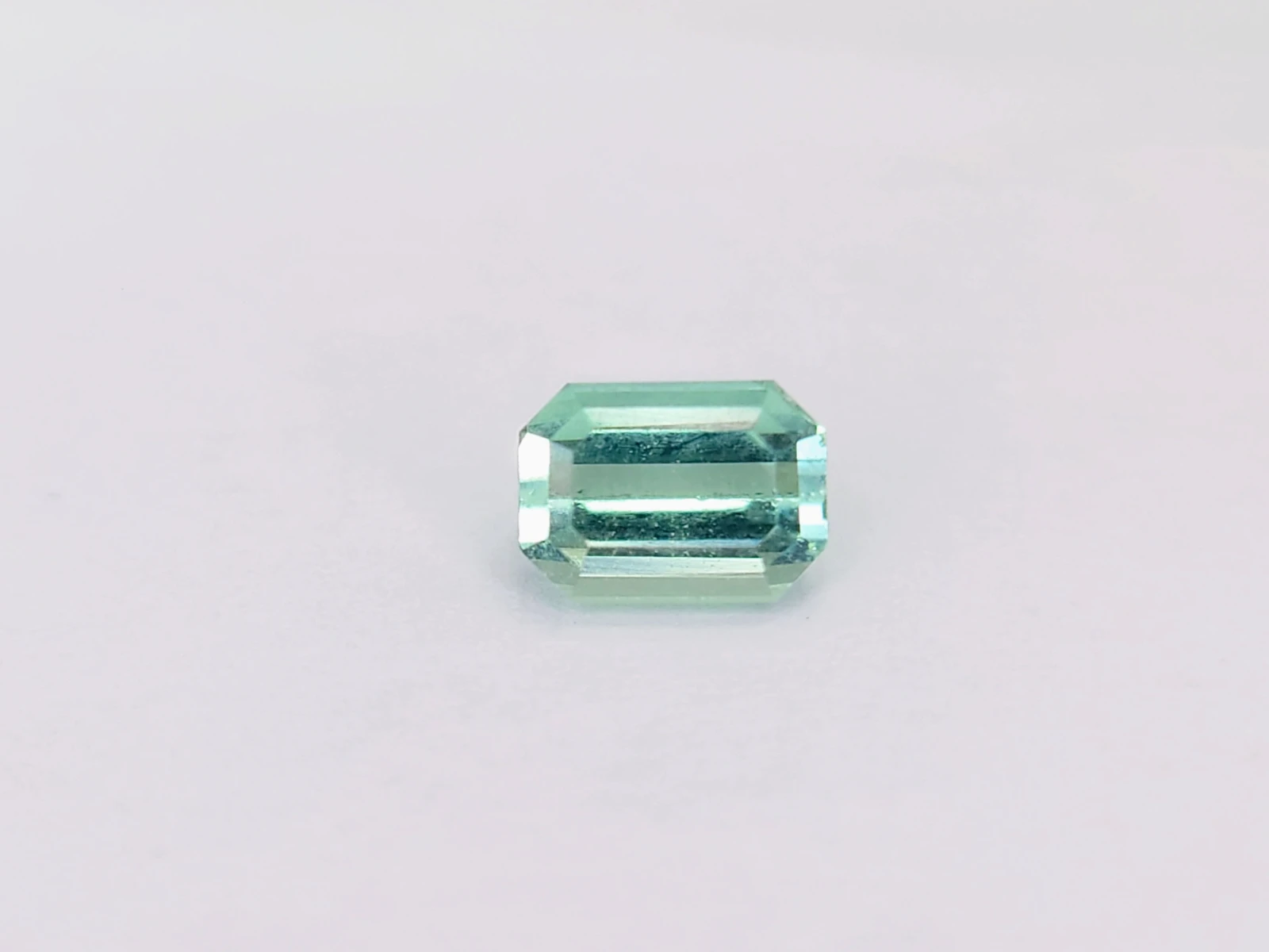 0.48ct Natural Octagon Faceted Neon Green Tourmaline from Afghanistan — view 1