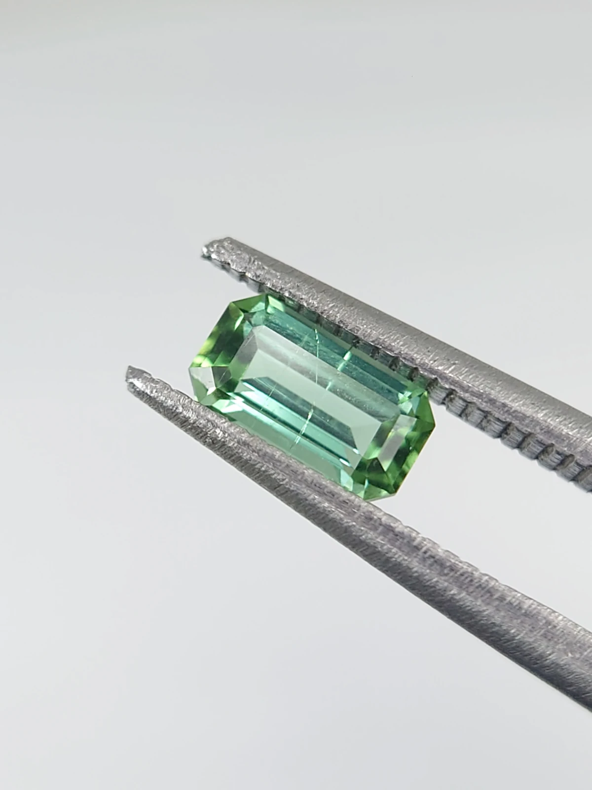 0.58ct Natural Emerald Cut Mint Green Tourmaline from Afghanistan — view 2