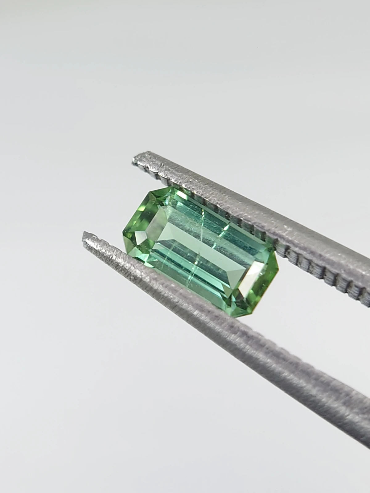 0.58ct Natural Emerald Cut Mint Green Tourmaline from Afghanistan — view 3