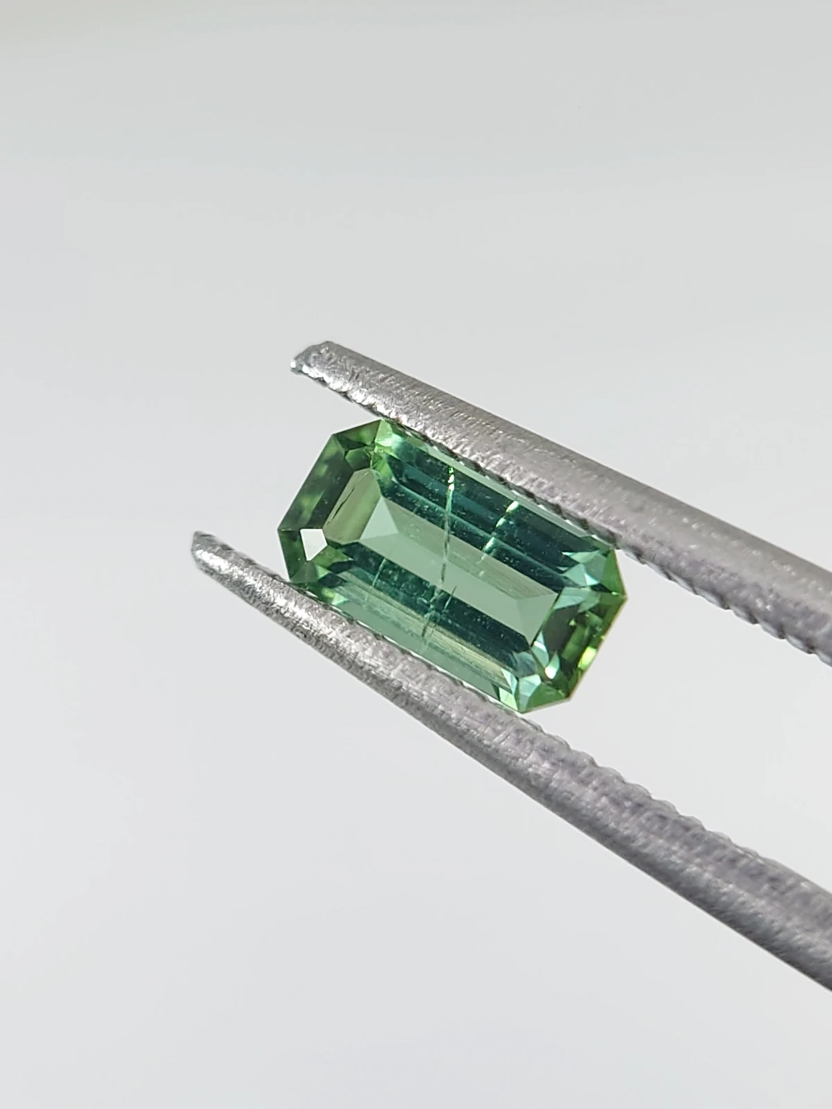 0.58ct Natural Emerald Cut Mint Green Tourmaline from Afghanistan — view 4