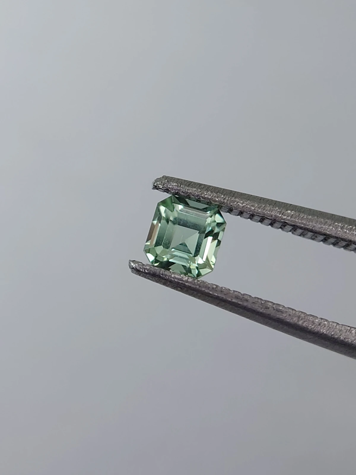 0.35ct Asscher Cut Natural Soft Green Tourmaline from Afghanistan — view 2