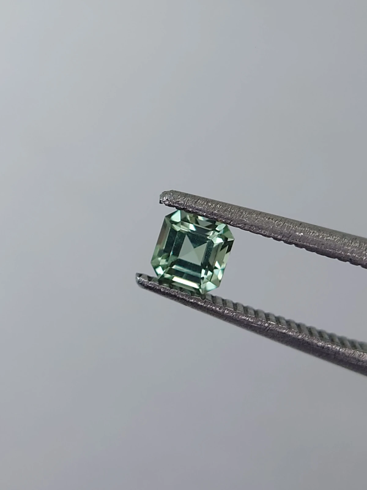 0.35ct Asscher Cut Natural Soft Green Tourmaline from Afghanistan — view 3