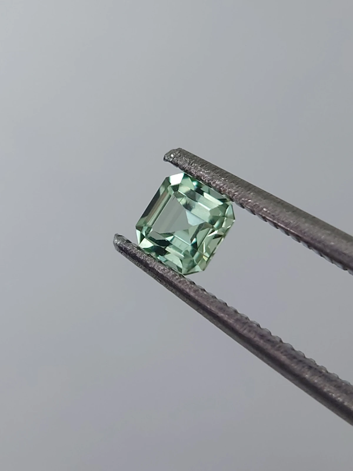 0.35ct Asscher Cut Natural Soft Green Tourmaline from Afghanistan — view 5