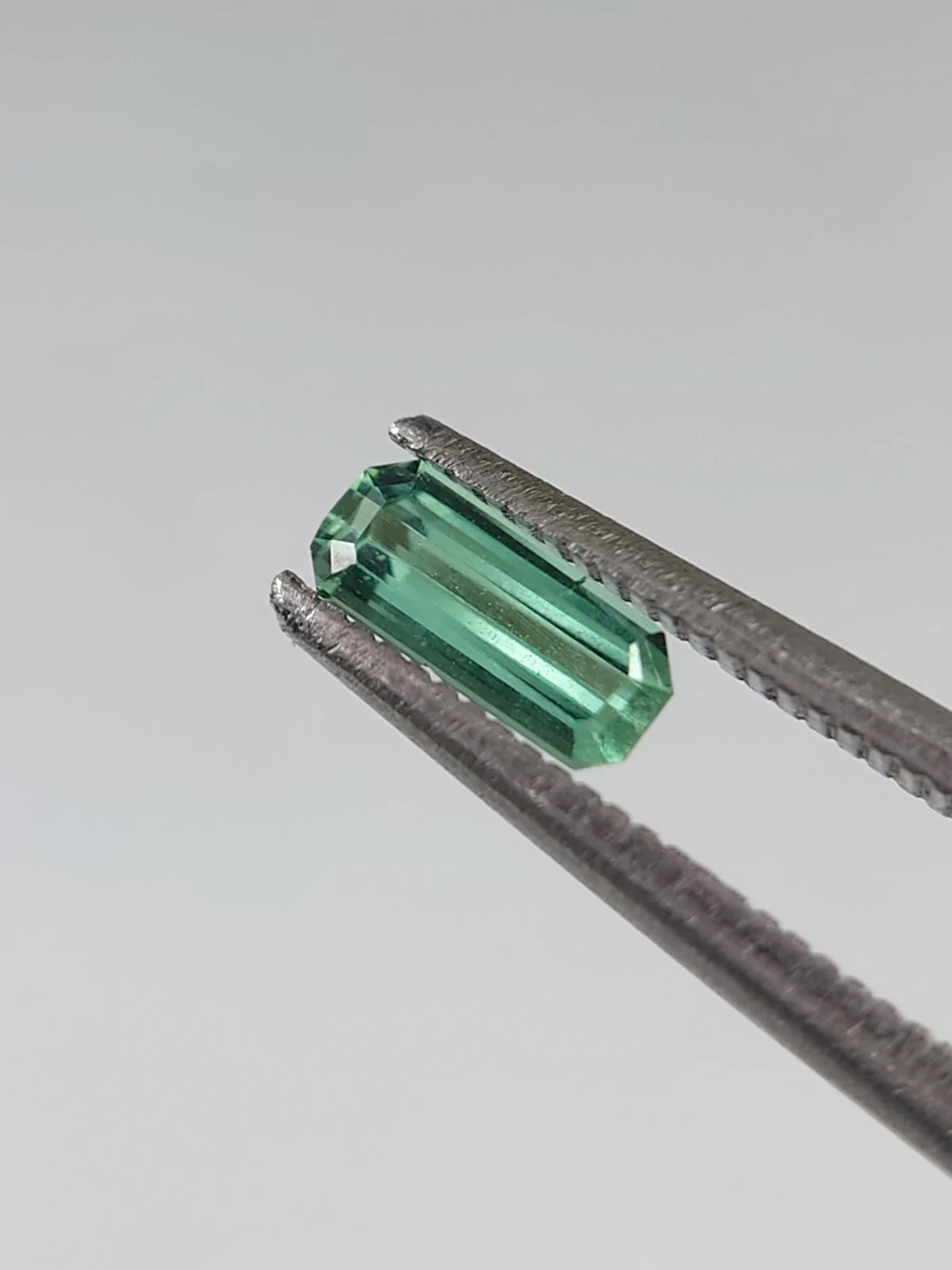 0.4ct Green Emerald Cut Tourmaline from Afghanistan — view 1