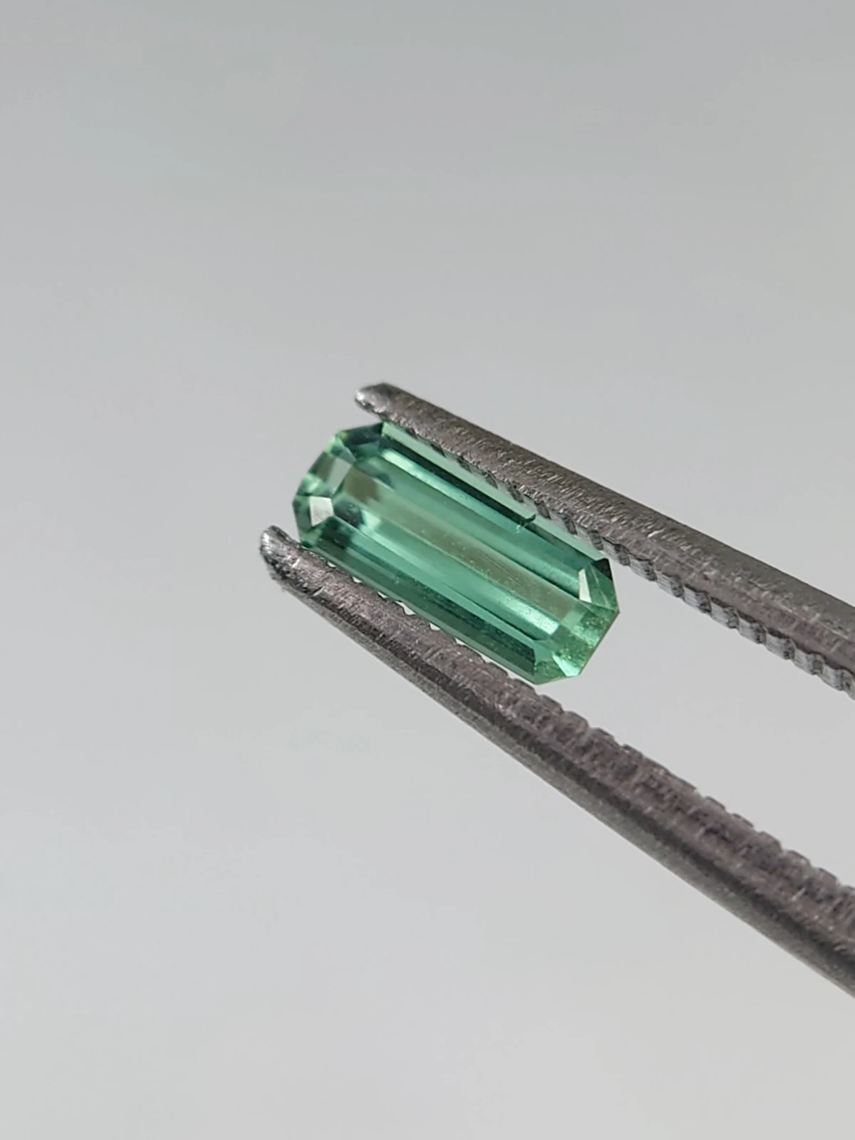 0.4ct Green Emerald Cut Tourmaline from Afghanistan — view 4
