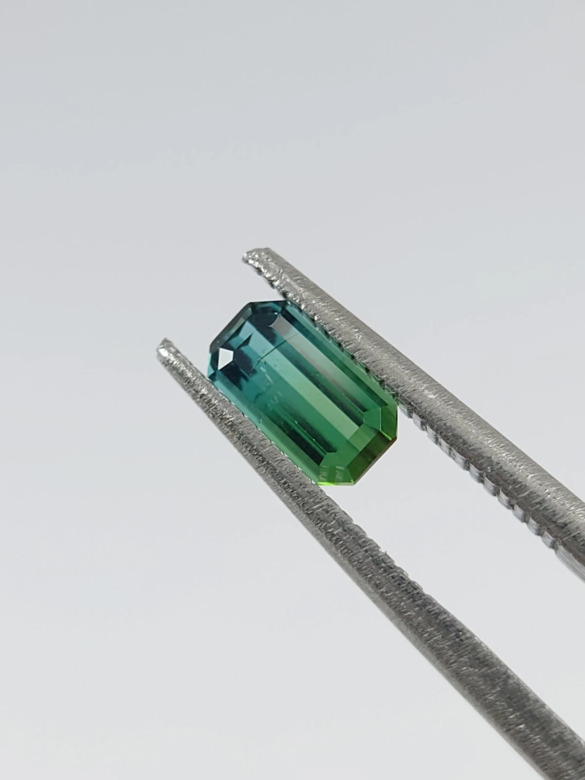 0.5ct Natural Bicolor Tourmaline in Emerald Cut from Nigeria — view 1