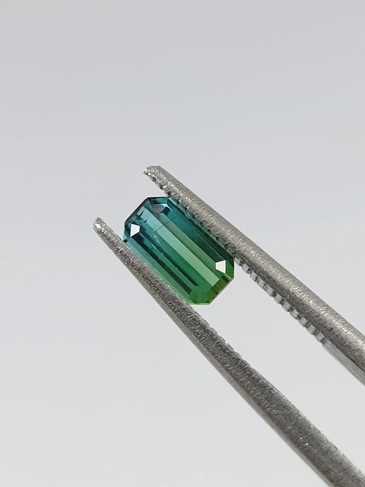 0.5ct Natural Bicolor Tourmaline in Emerald Cut from Nigeria — view 2