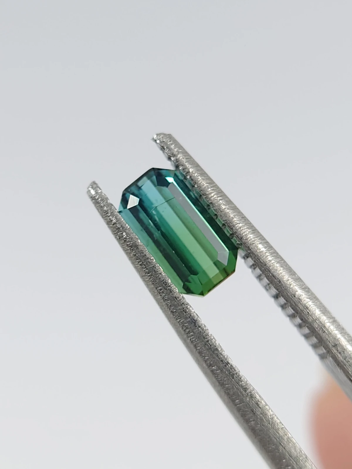 0.5ct Natural Bicolor Tourmaline in Emerald Cut from Nigeria — view 3