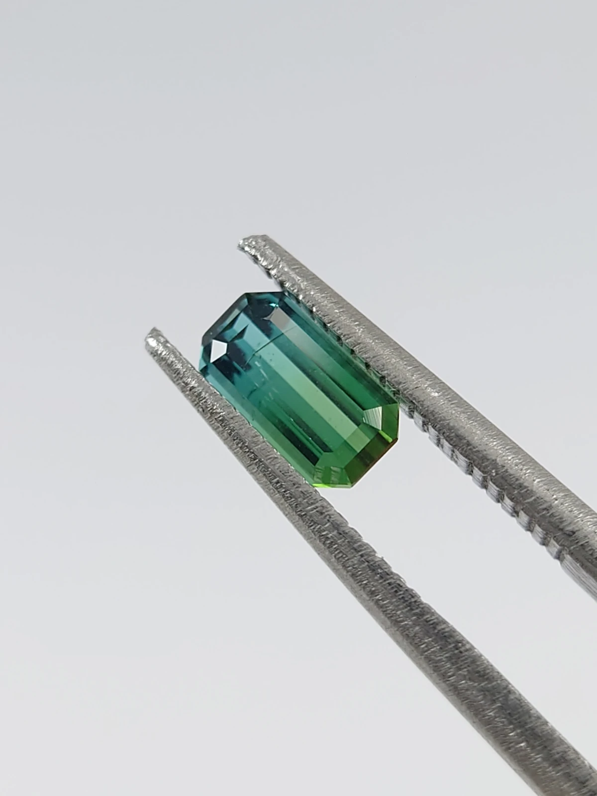 0.5ct Natural Bicolor Tourmaline in Emerald Cut from Nigeria — view 5