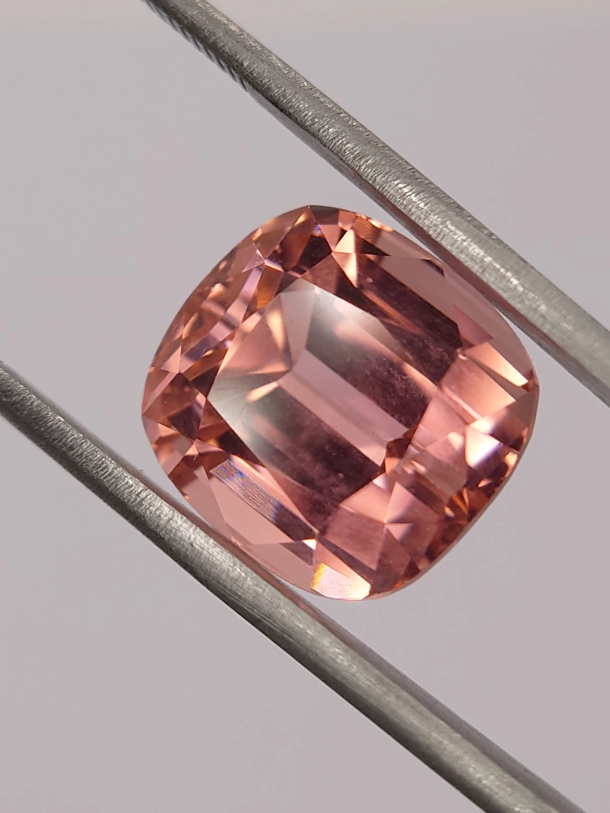 16ct Natural Peach Tourmaline in Cushion Cut from Afghanistan — view 3