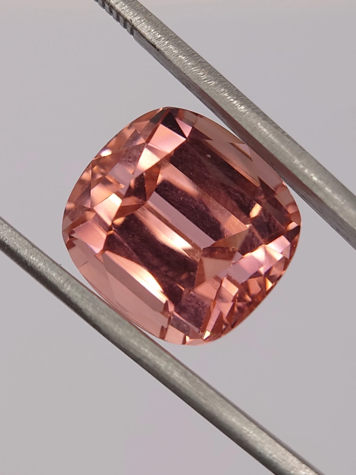 16ct Natural Peach Tourmaline in Cushion Cut from Afghanistan — view 4