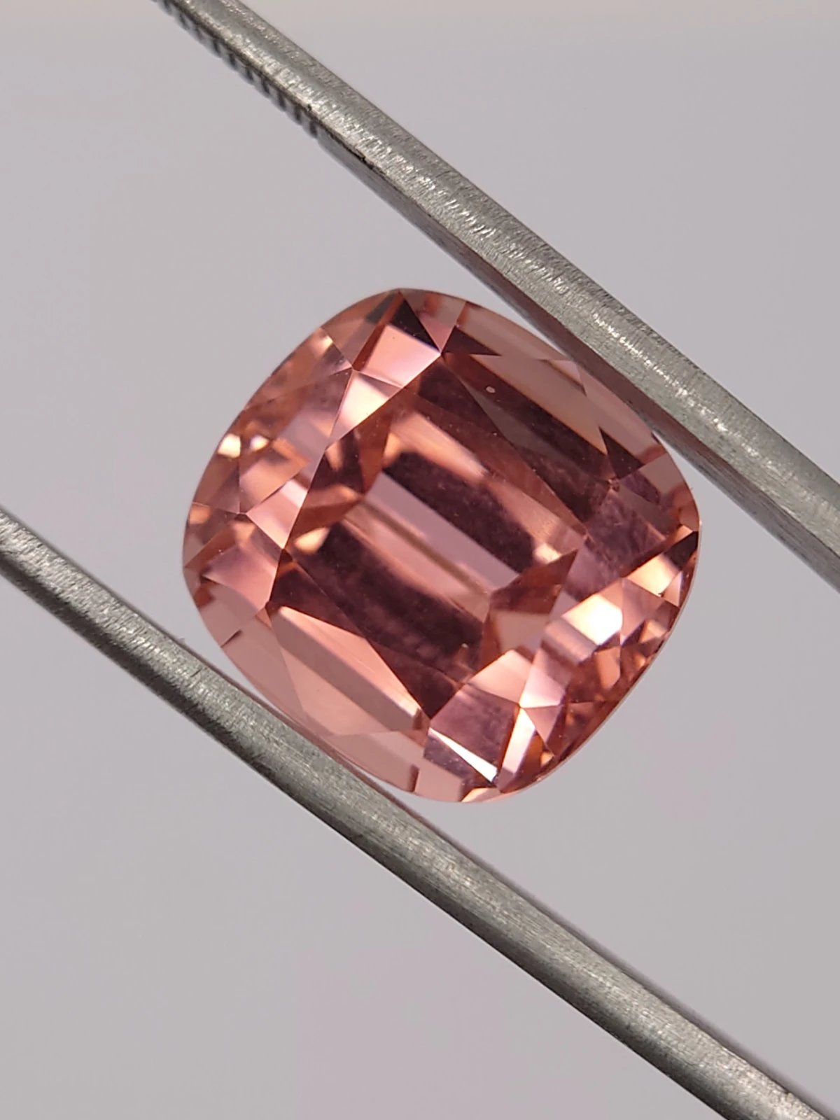 16ct Natural Peach Tourmaline in Cushion Cut from Afghanistan — view 5
