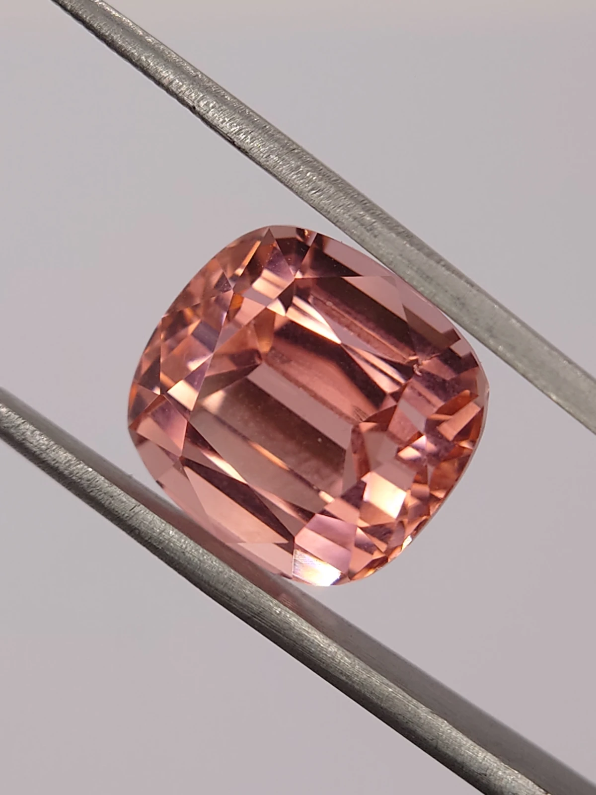 16ct Natural Peach Tourmaline in Cushion Cut from Afghanistan — view 6
