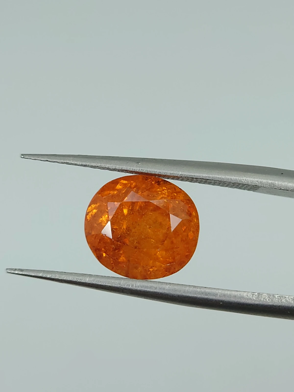 3.8ct Natural Oval Faceted Fanta Spessartite Garnet from Nigeria — view 1