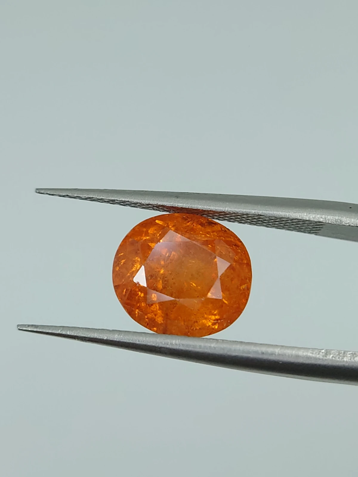 3.8ct Natural Oval Faceted Fanta Spessartite Garnet from Nigeria — view 3