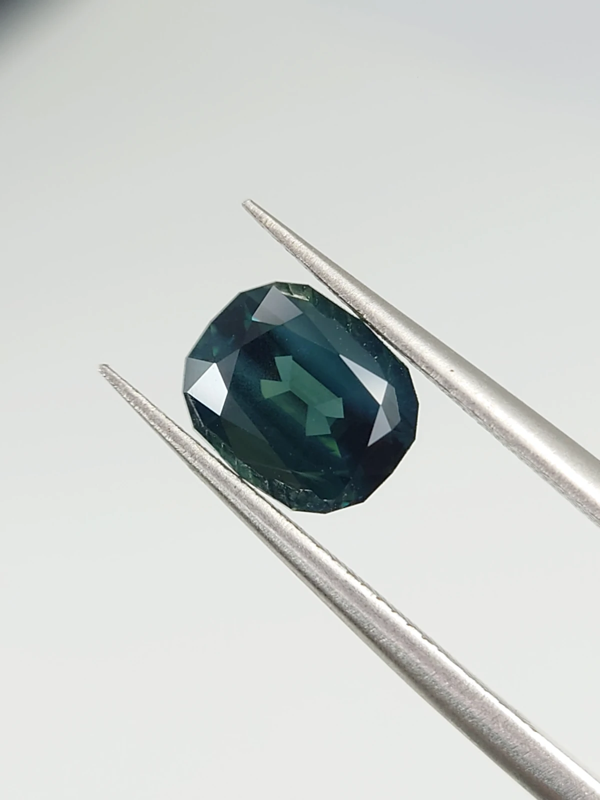 2.3ct Natural Fancy Cut Teal Sapphire from Nigeria — view 1