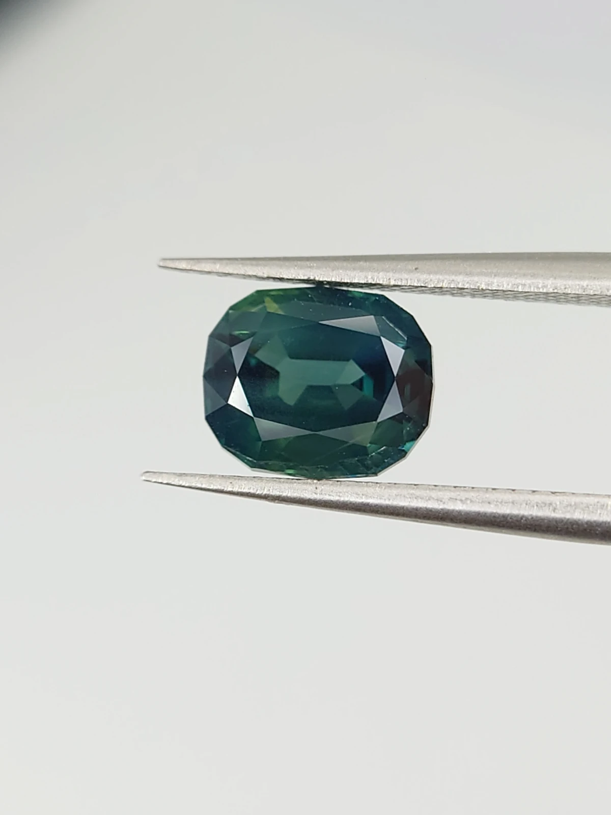 2.3ct Natural Fancy Cut Teal Sapphire from Nigeria — view 3