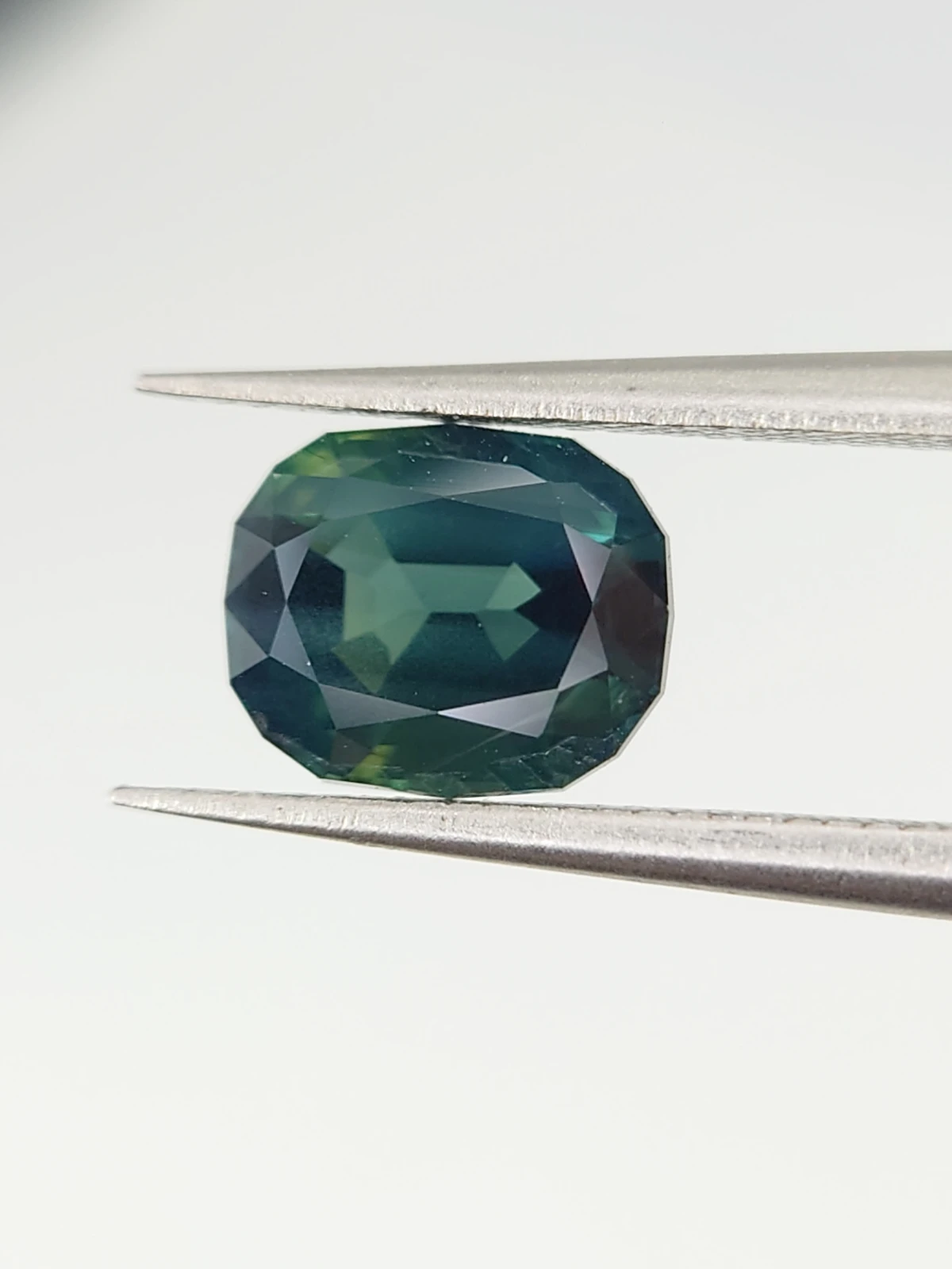2.3ct Natural Fancy Cut Teal Sapphire from Nigeria — view 4