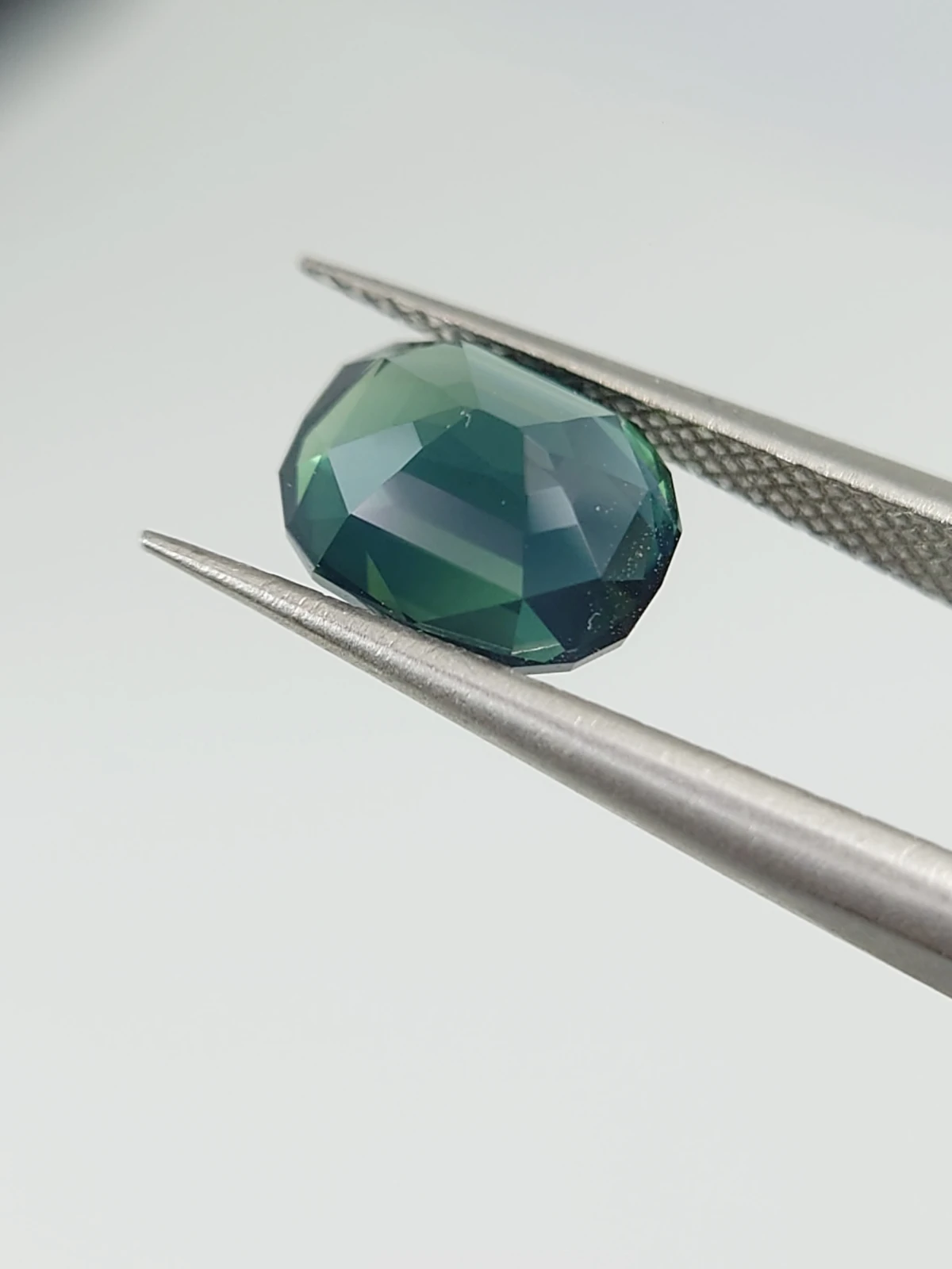 2.3ct Natural Fancy Cut Teal Sapphire from Nigeria — view 5