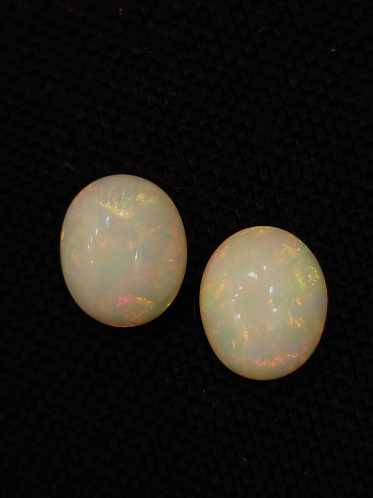 7.2ct Natural White Ethiopian White Opal Pair — view 2