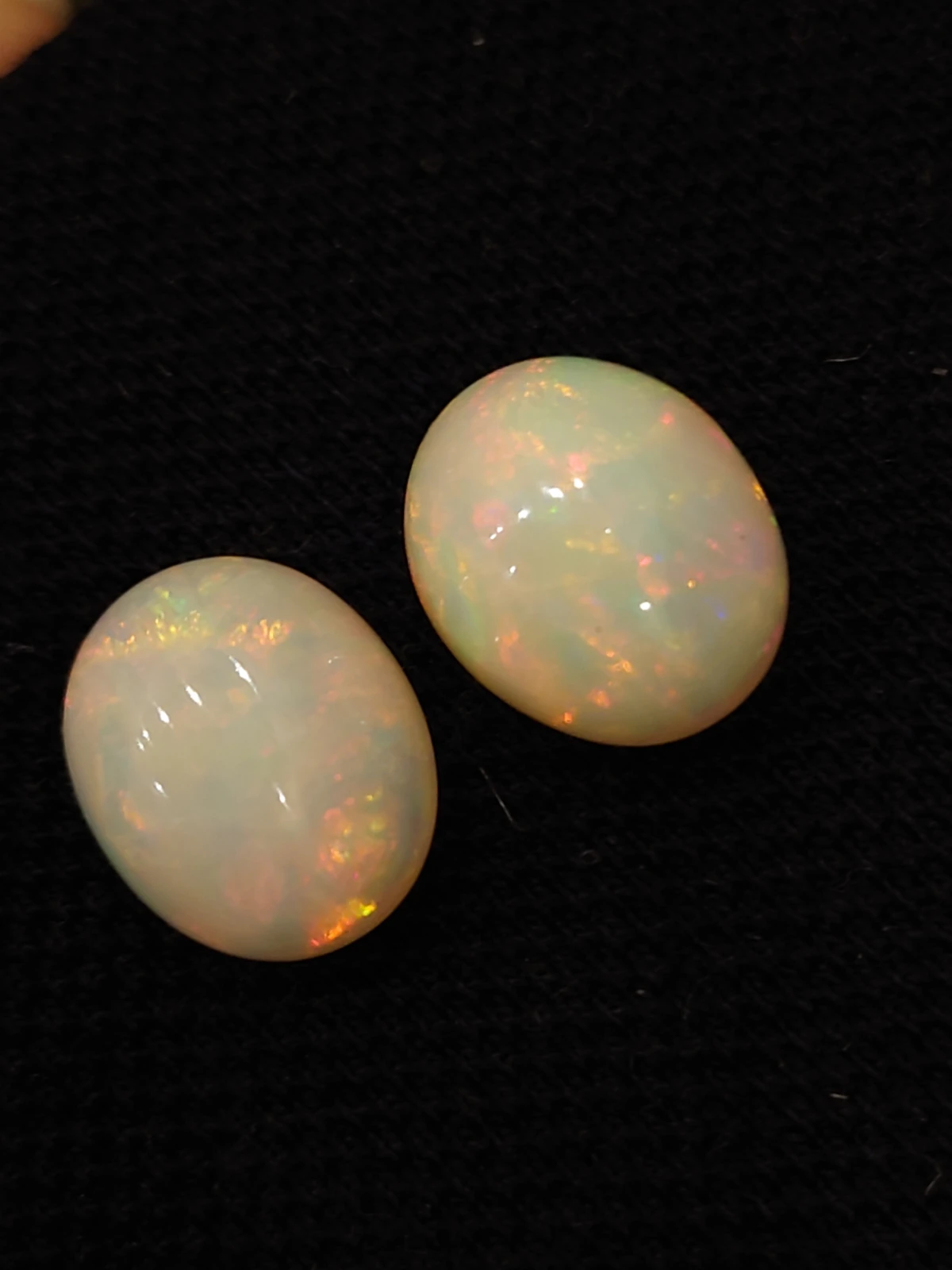 7.2ct Natural White Ethiopian White Opal Pair — view 3