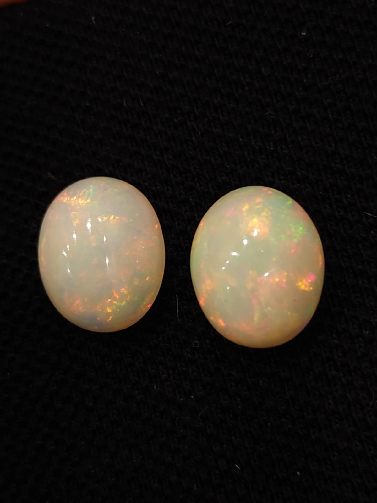 7.2ct Natural White Ethiopian White Opal Pair — view 5