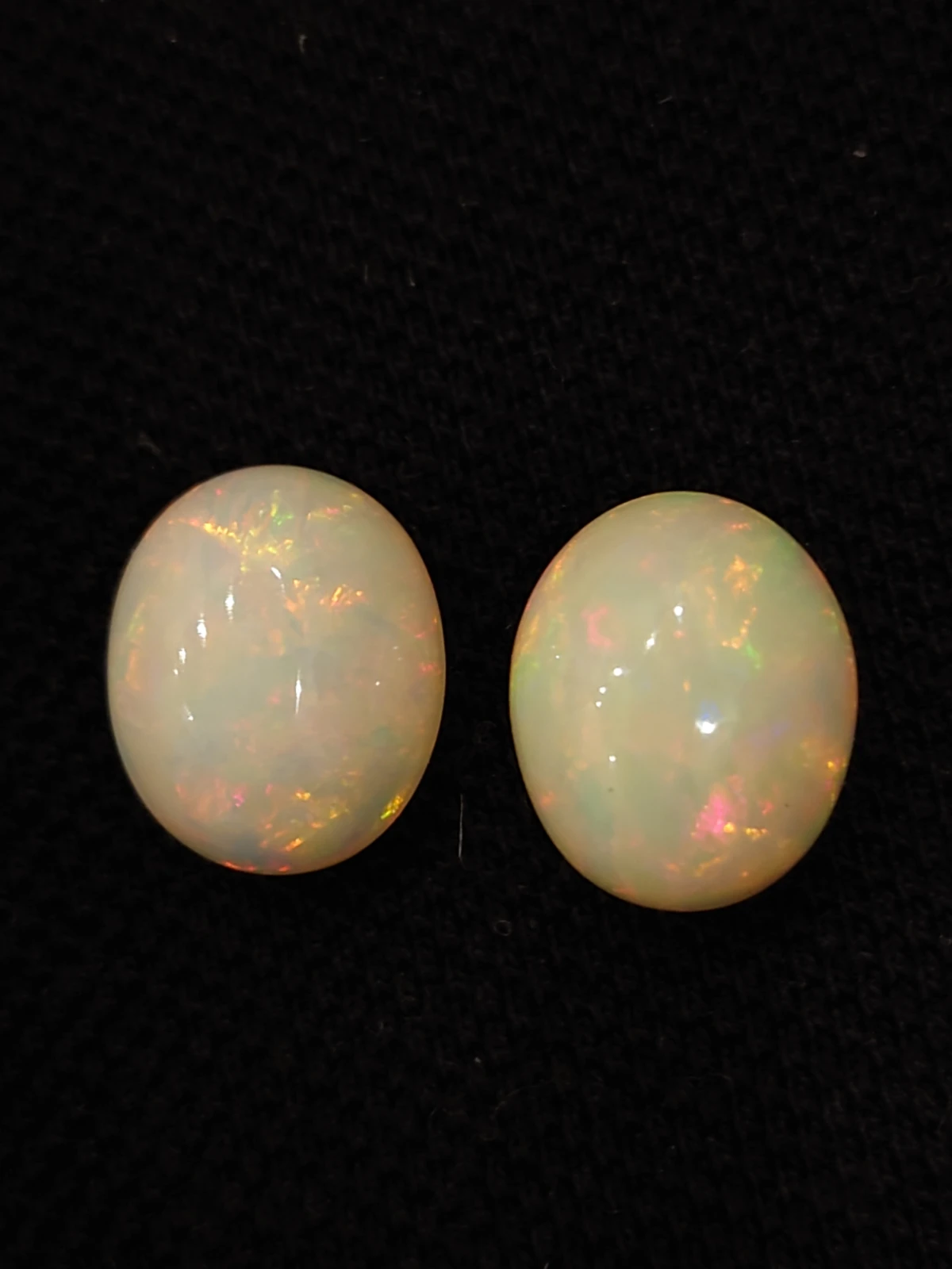 7.2ct Natural White Ethiopian White Opal Pair — view 6