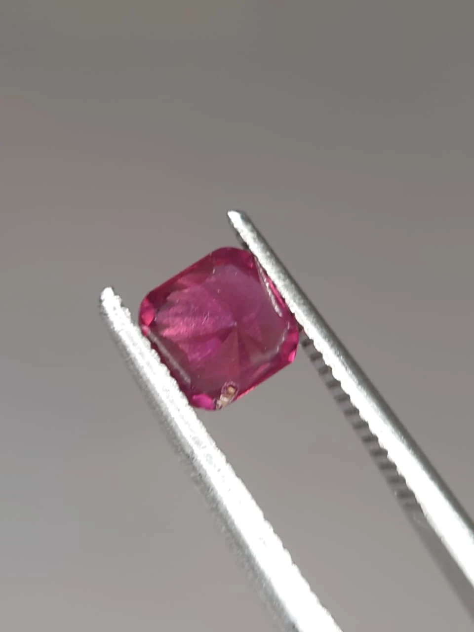 0.8ct Natural Radiant Faceted Rhodolite Garnet from  Tanzania — view 2