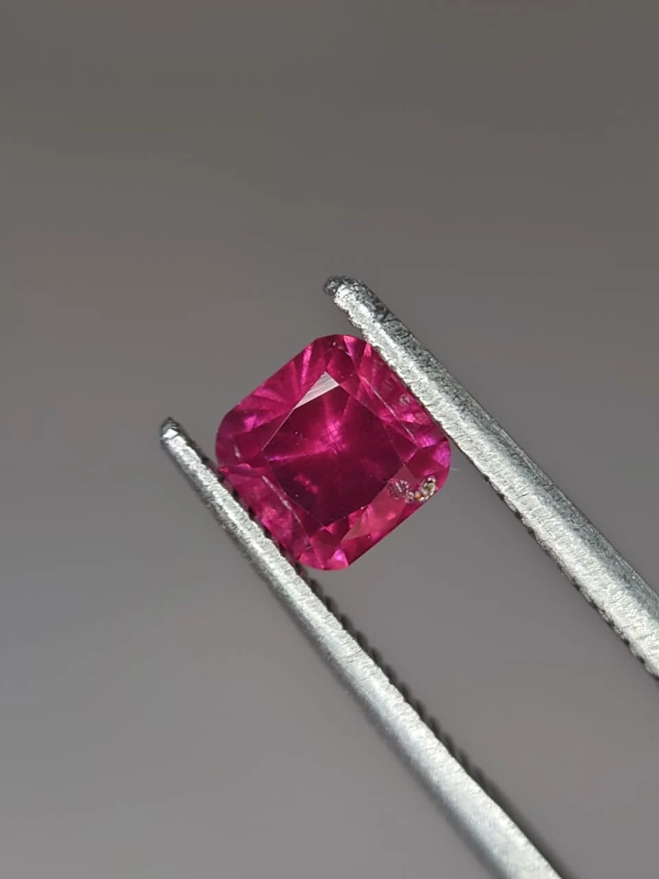0.8ct Natural Radiant Faceted Rhodolite Garnet from  Tanzania — view 3