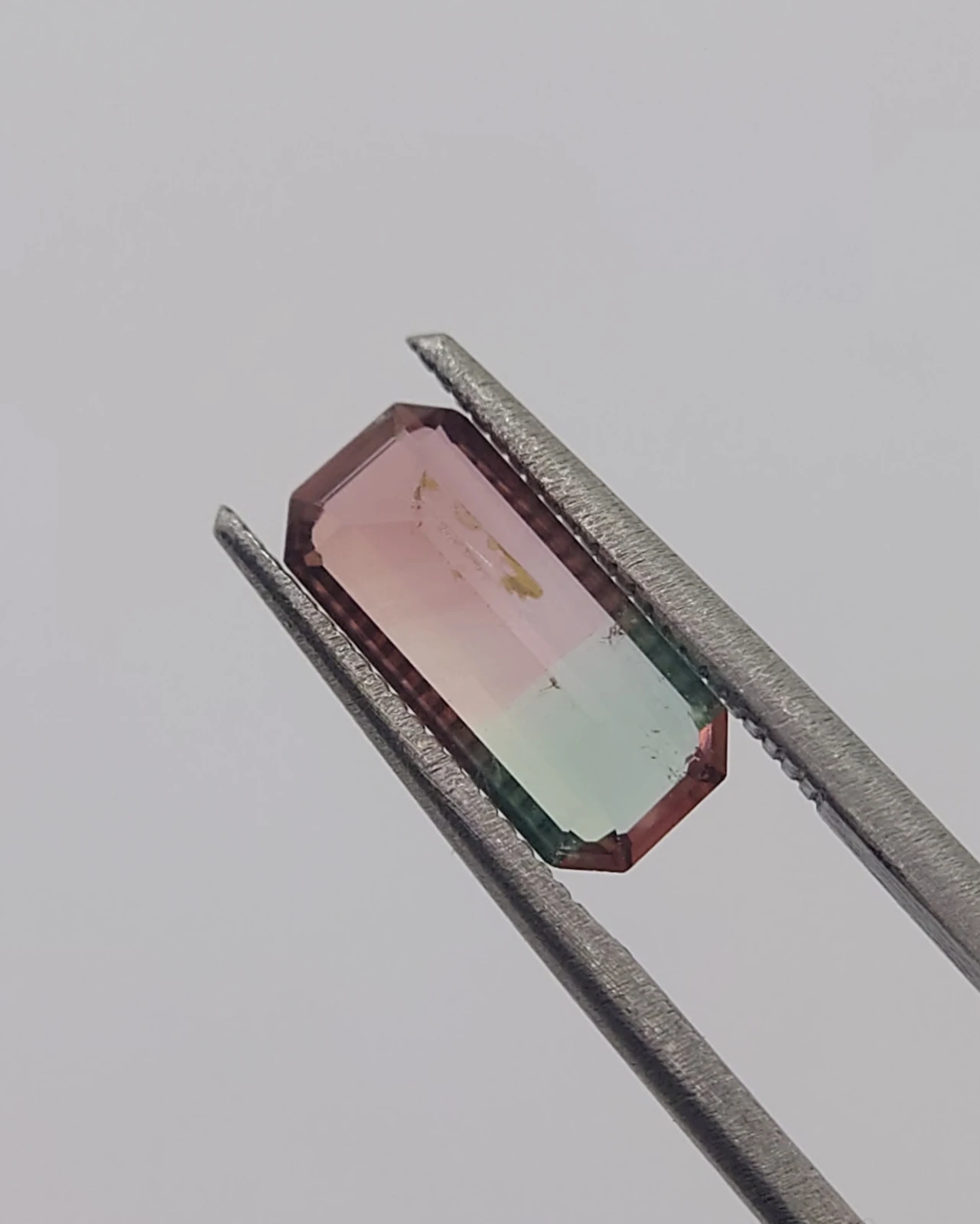 1.8ct Bi-color Tourmaline Emerald Cut Loose Gemstone From Nigeria — view 5