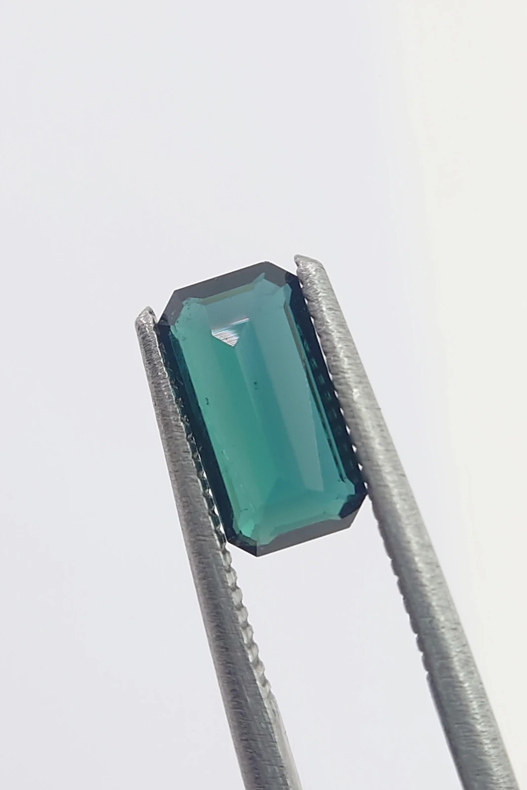 1.35ct Indicolite Tourmaline Emerald Cut Loose Gemstone from Nigeria — view 3