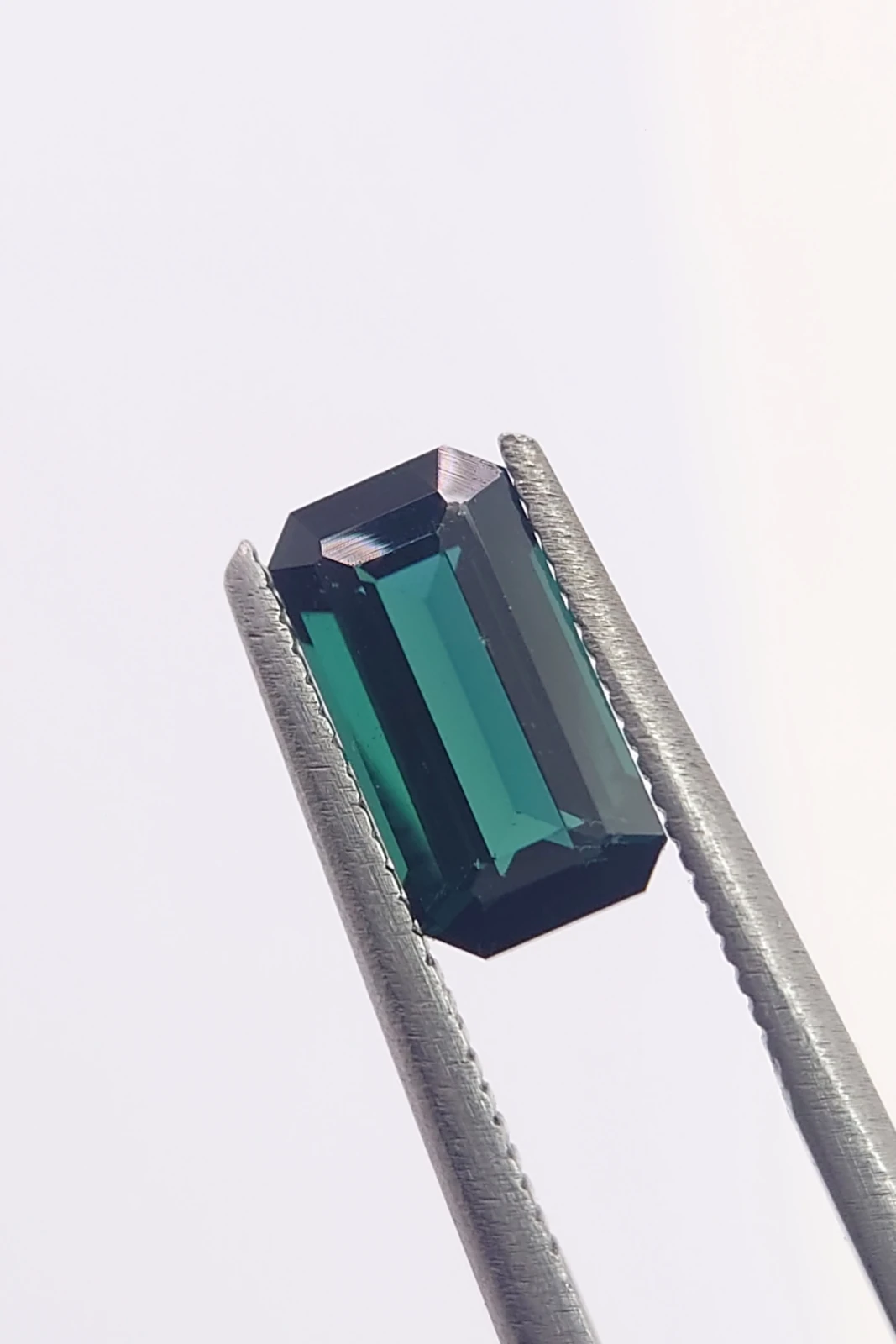 1.35ct Indicolite Tourmaline Emerald Cut Loose Gemstone from Nigeria — view 4
