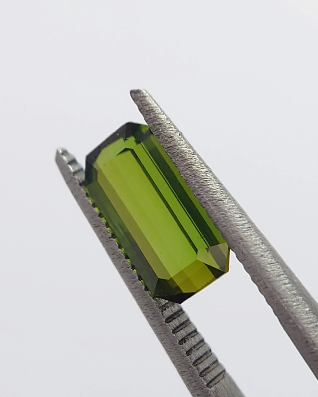 1.24ct Natural Green Tourmaline Emerald Cut from Nigeria — view 5